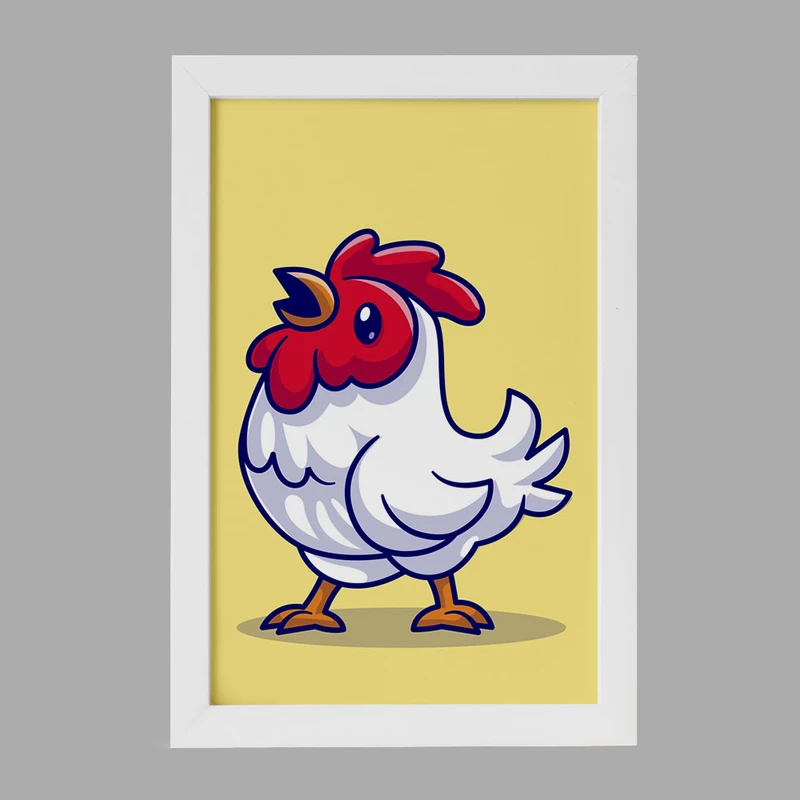 تابلو خندالو مدل حیوانات بامزه مرغ کد 29662