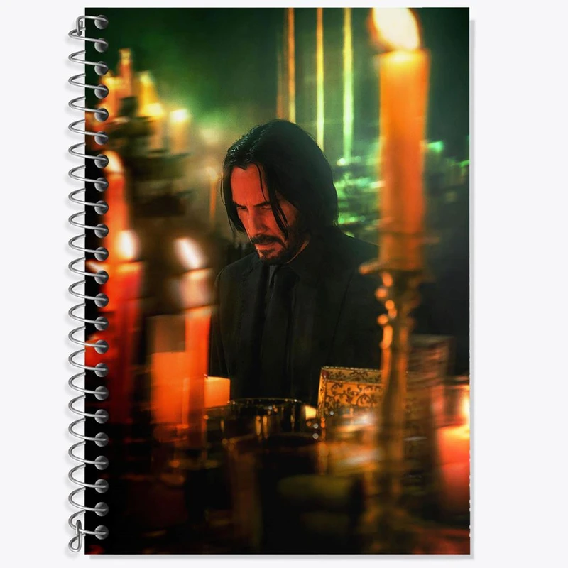 دفتر زبان 50 برگ خندالو مدل دو خط طرح جان ویک John Wick کد 28556