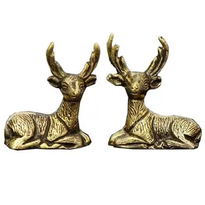 مجسمه برنزی طرح گوزن مدل BS-1 مجموعه 2 عددی