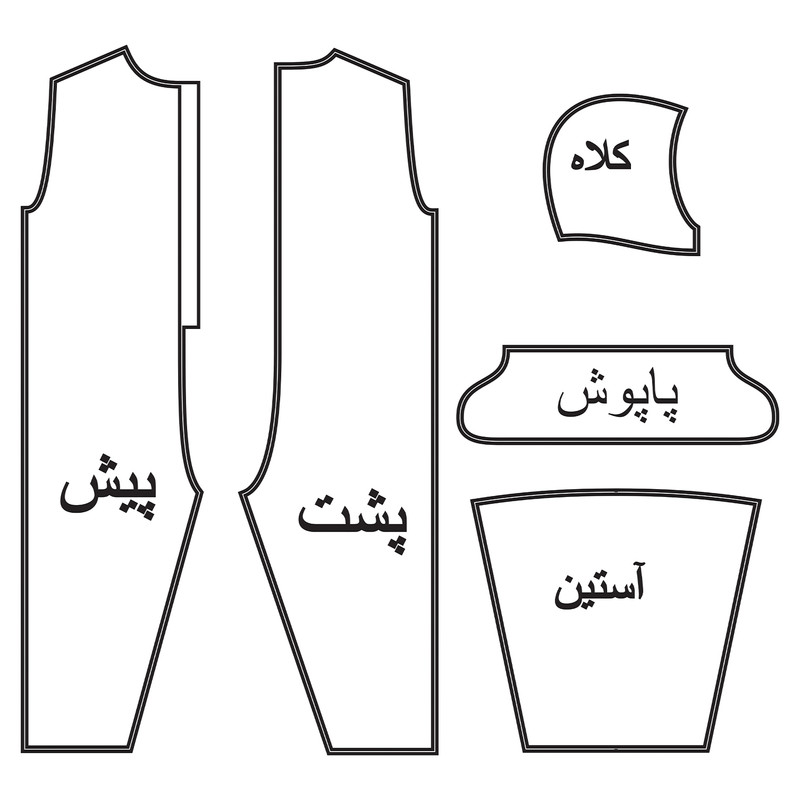 الگوی لباس ایزوله متد متریک مدل 120.46 سایز 46