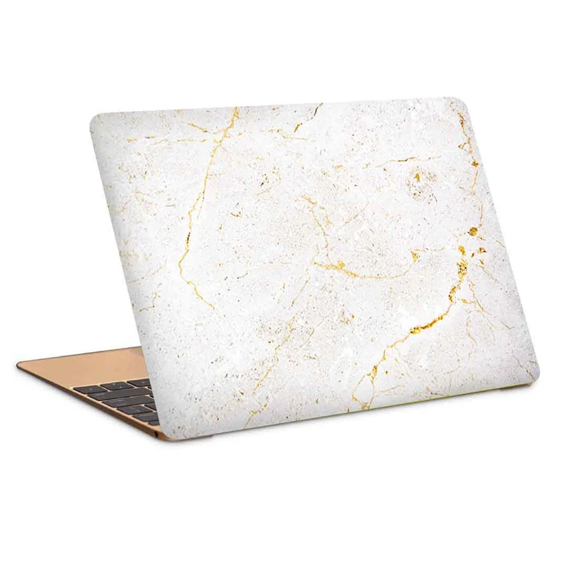 استیکر لپ تاپ طرح close up white marble textured wallکد c-165مناسب برای لپ تاپ 15.6 اینچ