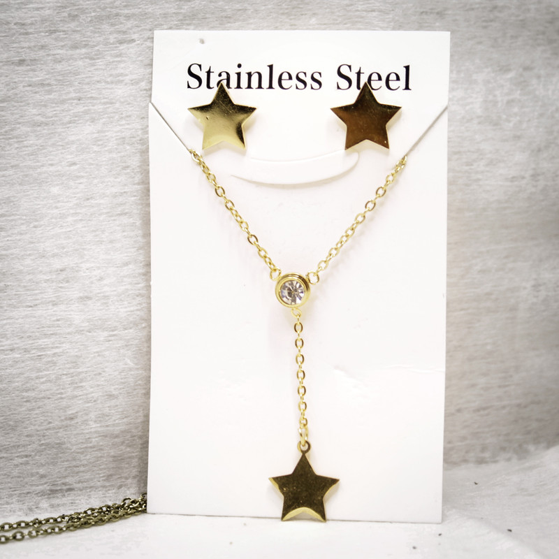 نیم ست زنانه طرح ستاره تک نگین کد RKH_865