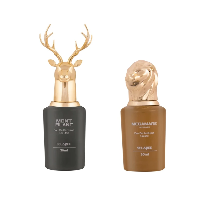 عطر جیبی مردانه اسکلاره مدل لجند مونت بلان با رایحه خنک و شرقی حجم 30 میلی‌لیتر به همراه عطر جیبی مردانه اسکلاره مدل مگاماره با رایحه خنک و دریایی حجم 30 میلی‌لیتر