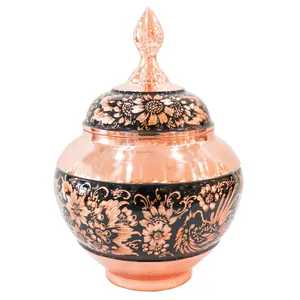 شکلات خوری مسی مدل الماس تراش طرح سیبی کد 21p15half2f3