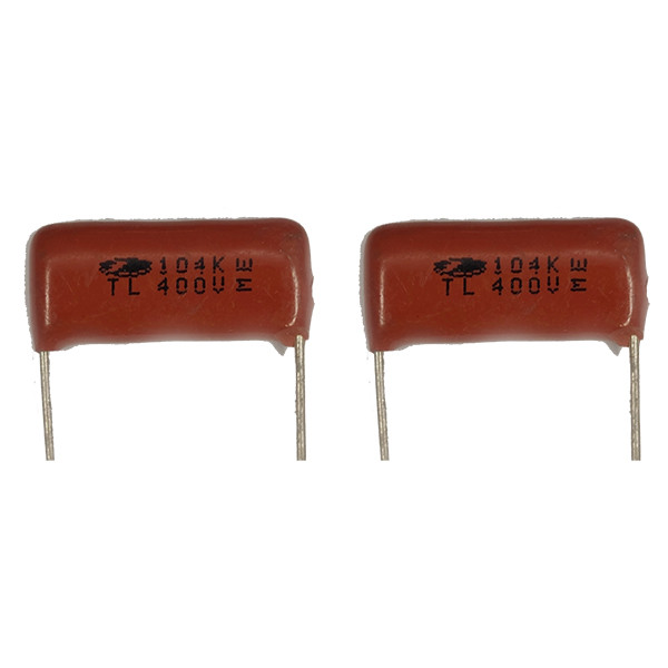 خازن 100نانوفاراد 400 ولت مدل 104J/400V بسته 5 عددی