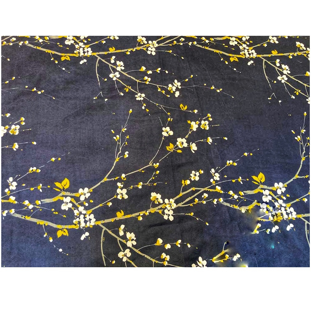 سرویس ملحفه مدل روانداز طرح گل یخ کد 90 یک نفره دو تکه