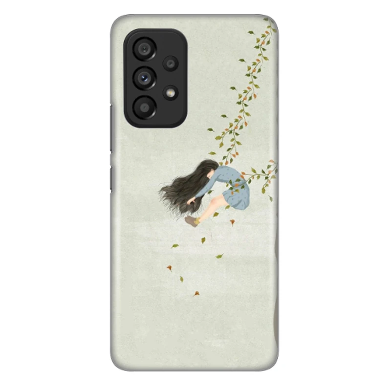 کاور طرح دختر و برگ کد DIMO-038 مناسب برای گوشی موبایل سامسونگ Galaxy A73 5G / Galaxy A73 