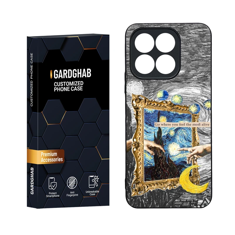 کاور گارد قاب مدل دور ژله ای هنری مناسب برای گوشی موبایل آنر Honor X6b 4G