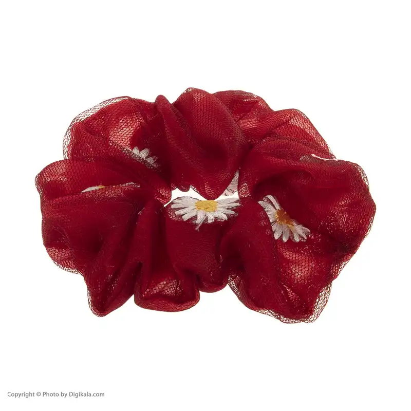 کش مو زنانه مدل اسکرانچی طرح بابونه