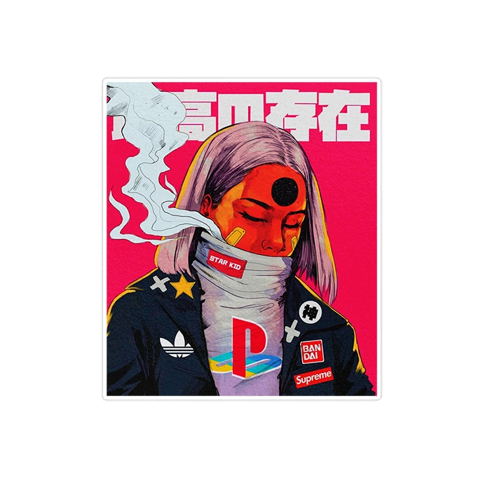 استیکر لپ تاپ ماسا دیزاین طرح play station مدل STKO3