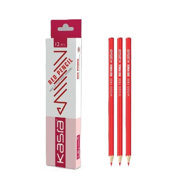 مداد قرمز کسری با درجه سختی HB مدل نمناک مجموعه 12 عددی