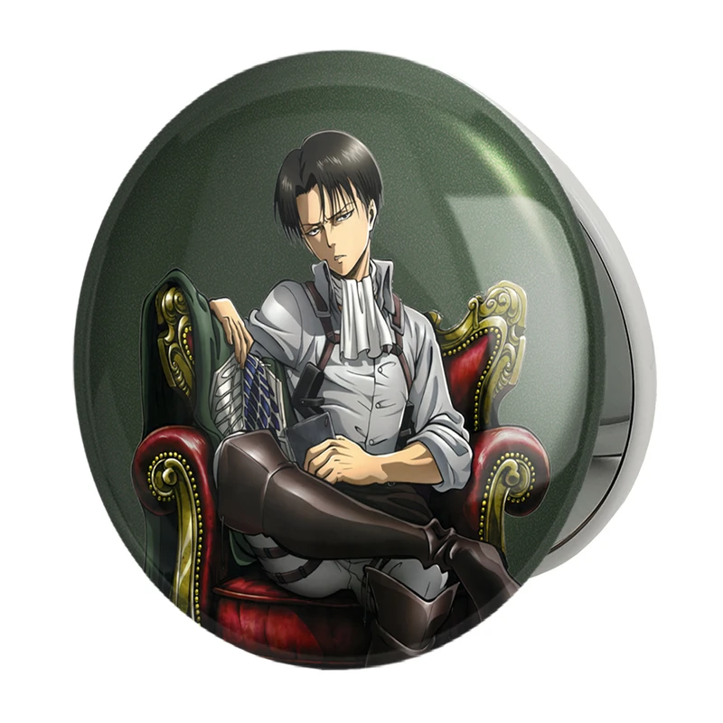 آینه جیبی خندالو طرح لیوای آکرمن انیمه اتک آن تایتان Attack on Titan مدل تاشو کد 11051 