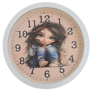 ساعت دیواری کودک مدل دخترک کد 4040220