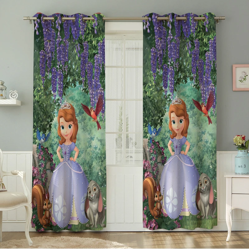 پرده نیروانا طرح کودک مدل مخمل کد 8600 سایز 140×280 سانتی متر