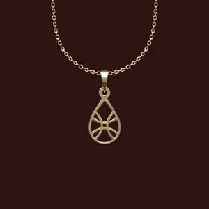 گردنبند طلا 18 عیار زنانه مدوپد مدل هندسی کد X2-1-1071