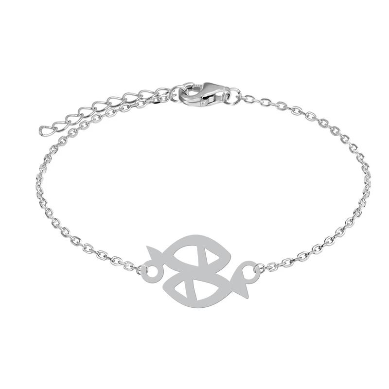 دستبند زنجیری زنانه هایکا طرح نماد ماه تولد اسفند کد zd.h 375