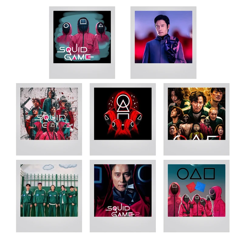 آویز تزیینی مدل سریال بازی مرکب کد 54 مجموعه 8 عددی