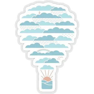 استیکر لپ تاپ طرح weather balloon کد ST2018