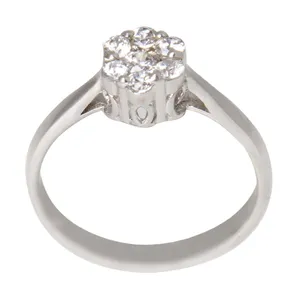 انگشتر نقره زنانه مدل آبکاری رادیوم کد AWR_879