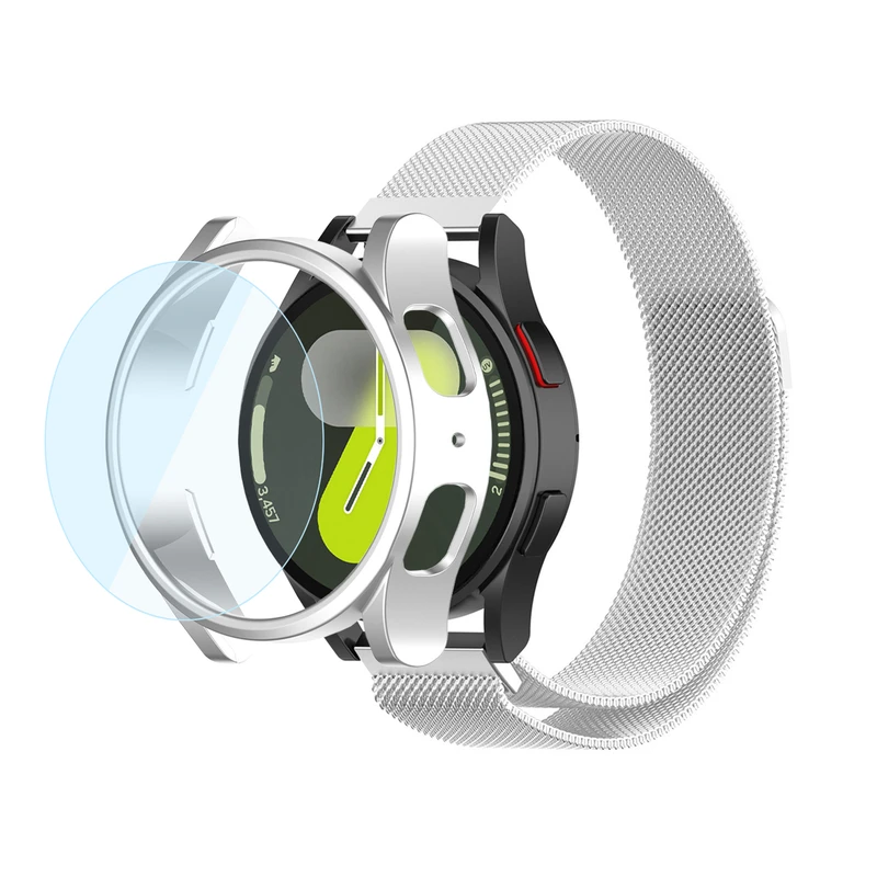 بند آلتیمیت شیلد مدل Milan GRD مناسب برای ساعت هوشمند سامسونگ Galaxy Watch 6 Classic 43mm به همراه کاور