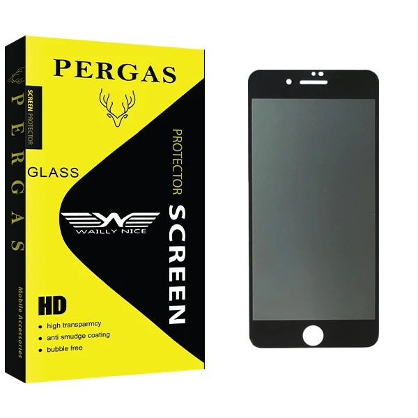 محافظ صفحه نمایش حریم شخصی وایلی نایس مدل Pergas Glass مناسب برای گوشی موبایل اپل iphone 8 Plus