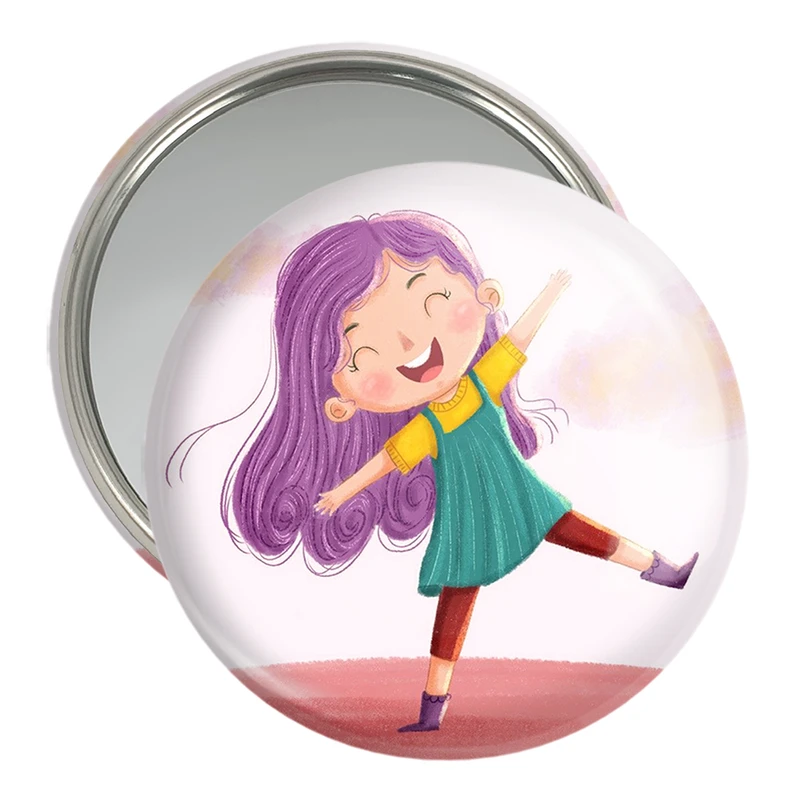 آینه جیبی خندالو مدل دخترانه فانتزی کد 25746