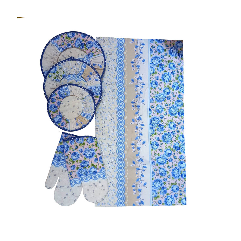 سرویس آشپزخانه 11 پارچه مدل گل دار کد 0017