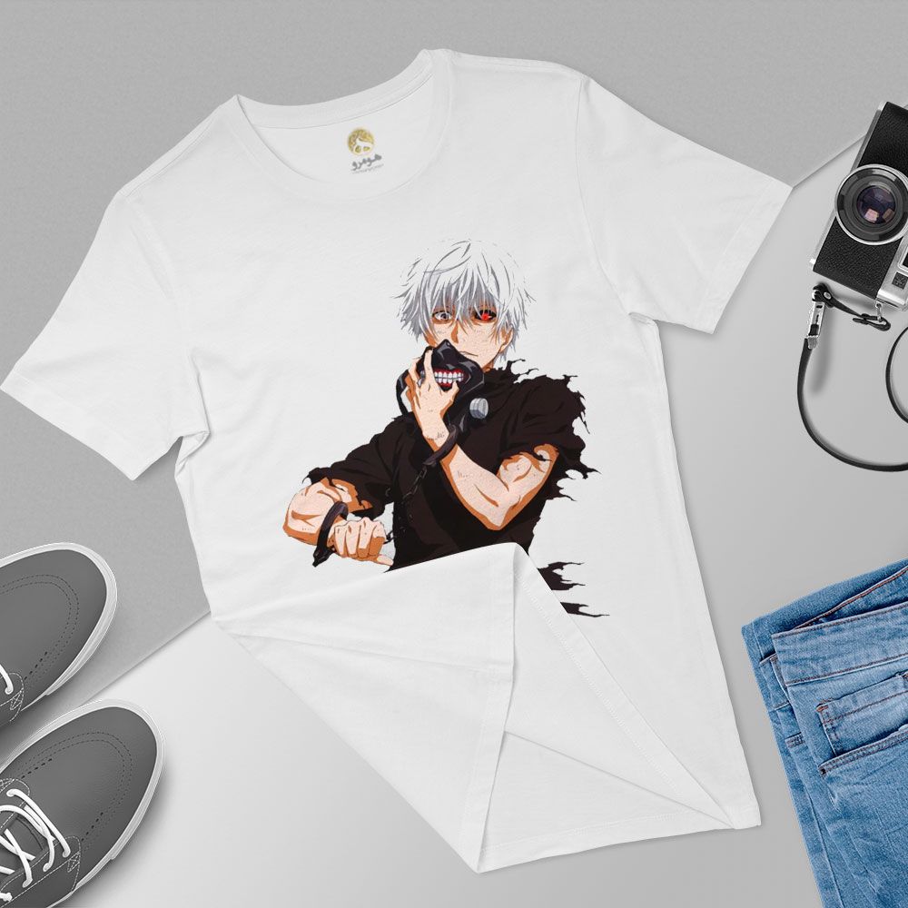 تی شرت آستین کوتاه زنانه هومرو مدل TW376 طرح انیمه توکیو غول -  - 5