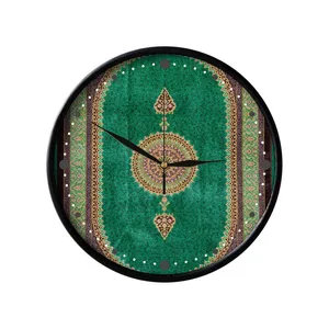 ساعت دیواری مدوپد طرح قالی قم ترنجی گل ریز مدل C-Ghom128