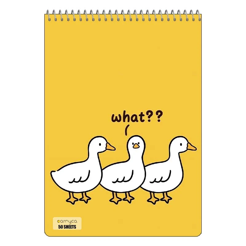 دفتر نقاشی 50 برگ سیمی کارنیکا طرح اردک کیوت Cute Duck کد 60344