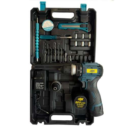 پیچ گوشتی شارژی دو کاره براشلس جاب مدل JB-7600 مجموعه 30 عددی