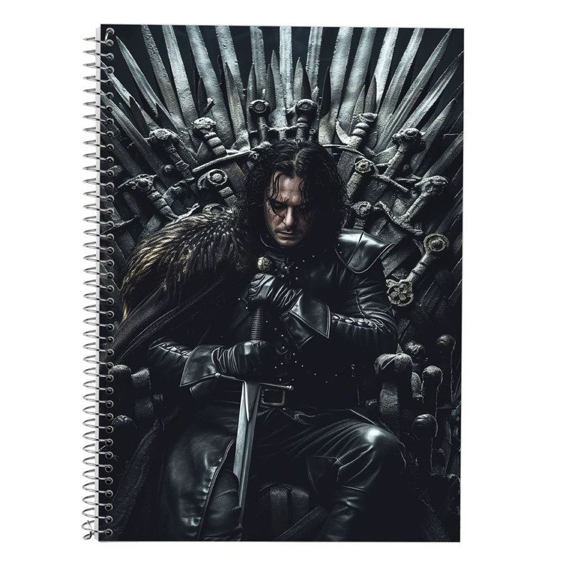 دفتر زبان 50 برگ مدوپد مدل دو خط طرح بازی تاج و تخت GOT کد DF14325