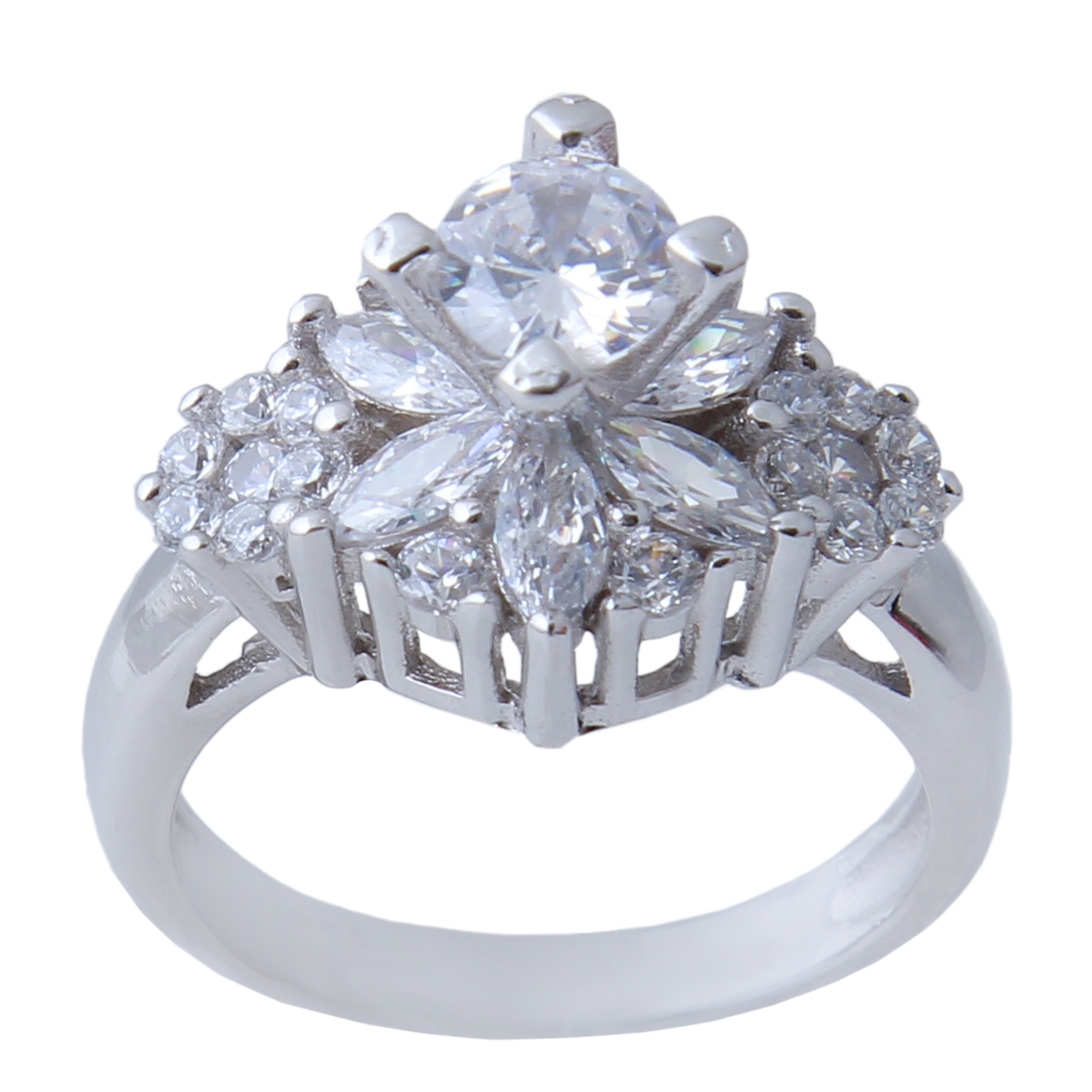   انگشتر نقره زنانه بازرگانی میلادی کد AWR_610