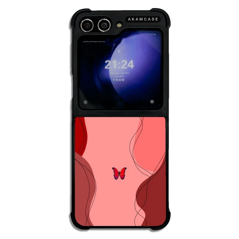 کاور آکام مدل AMC-WSGZFLIP5-BUTTERFLY-18 مناسب برای گوشی موبایل سامسونگ Galaxy Z Flip 5