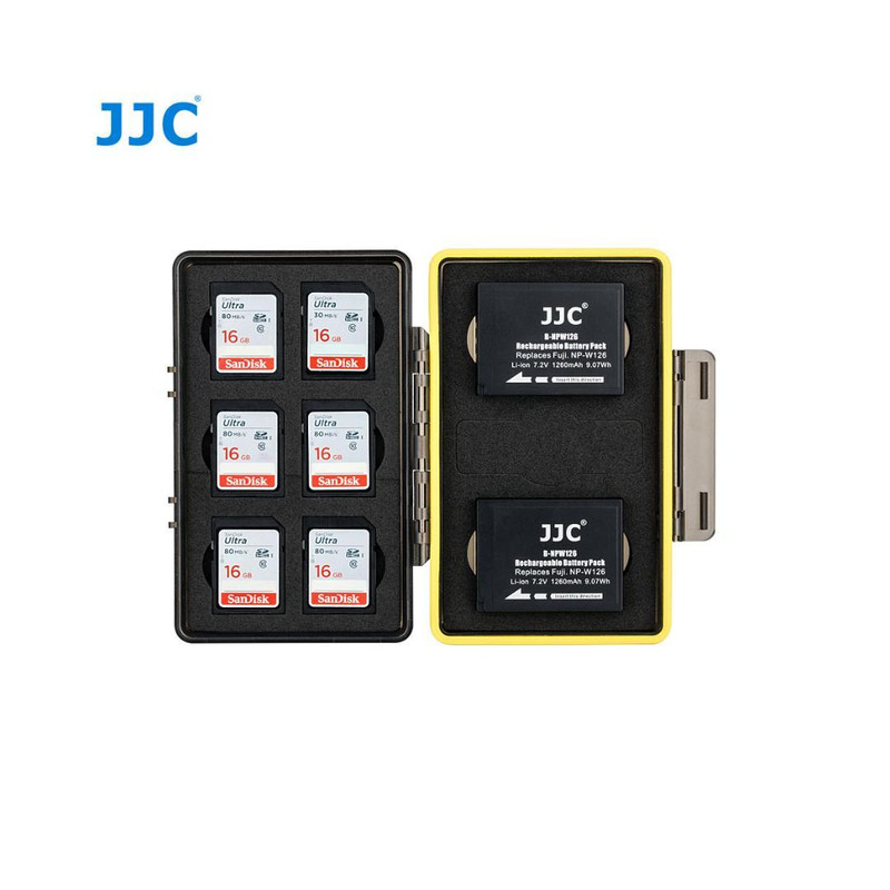 کیف محافظ باتری و کارت حافظه جی جی سی مدل BC-3NPW126 مناسب برای باتری دوربین فوجی فیلم NP-W126