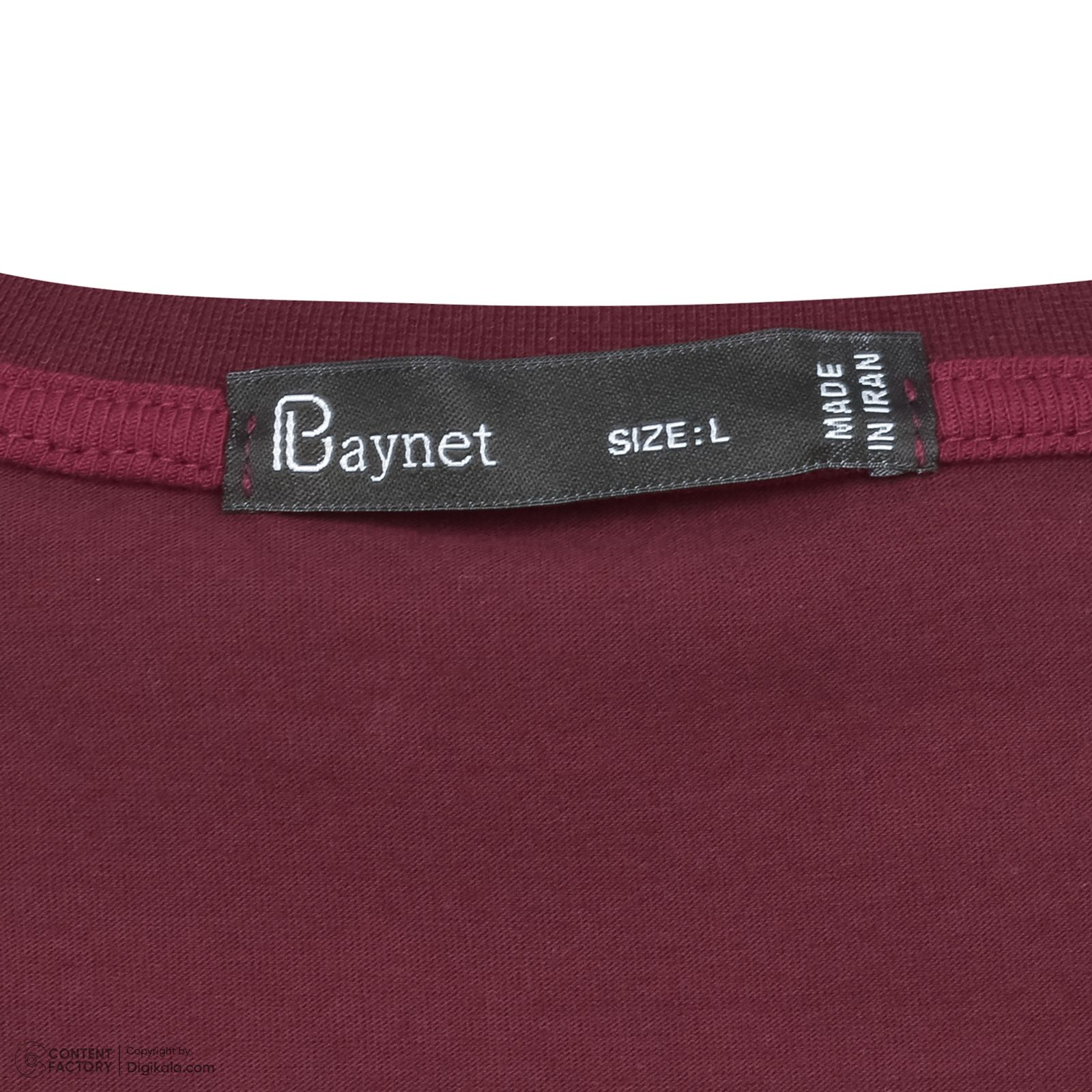 تی شرت آستین کوتاه زنانه باینت مدل 2261792 رنگ زرشکی -  - 5