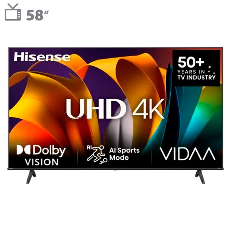 تلویزیون 58 اینچ ال ای دی هوشمند هایسنس مدل 58A61N