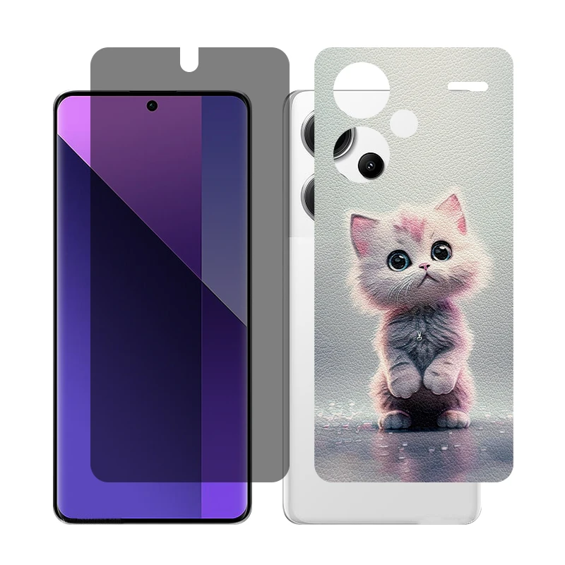 محافظ صفحه نمایش حریم شخصی گلس مدل Together مناسب برای گوشی موبایل شیائومی Redmi Note 13 Pro Plus به همراه برچسب پوششی پشت گوشی