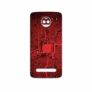 MAHOOT Red Printed Circuit Board Cover Sticker for Motorola Moto Z2 Force