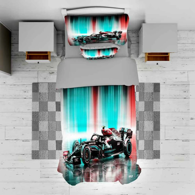 سرویس روتختی مدل ماشین رالی TXY674 تک نفره 5 تکه