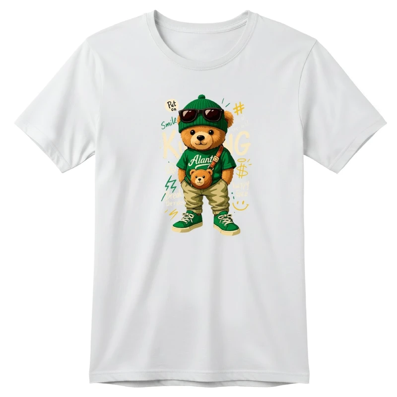 تی‌شرت آستین کوتاه بچگانه مدل خرس کد v48 