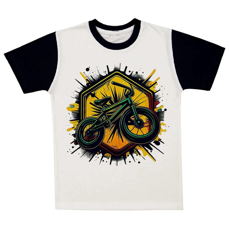 تی شرت آستین کوتاه پسرانه مدل دوچرخه کد A59