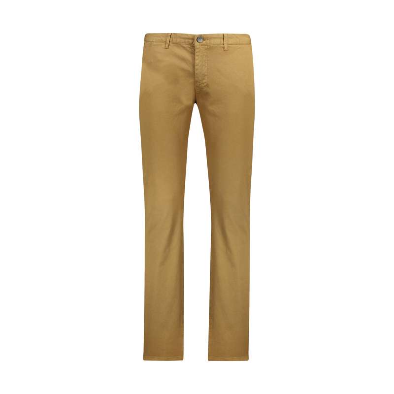 شلوار مردانه ایکات مدل کتان PTR1152150 رنگ خردلی