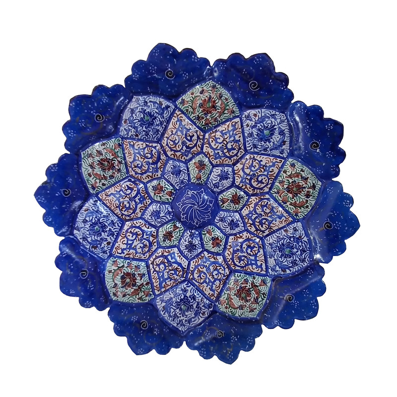 بشقاب میناکاری مدل گل کد AA 20 g