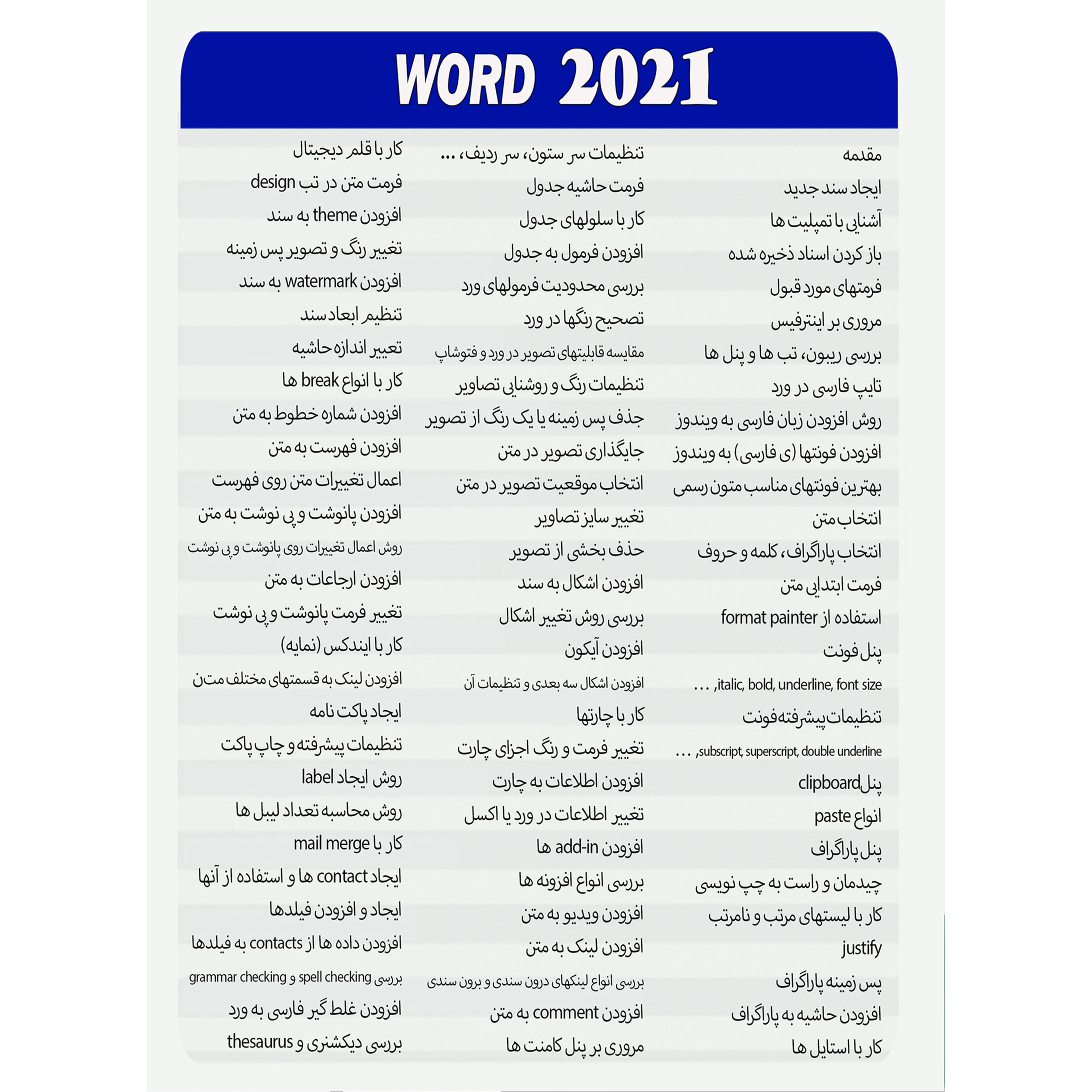 نرم افزار آموزش جامع ورد WORD 2021 نشر پدیا سافت