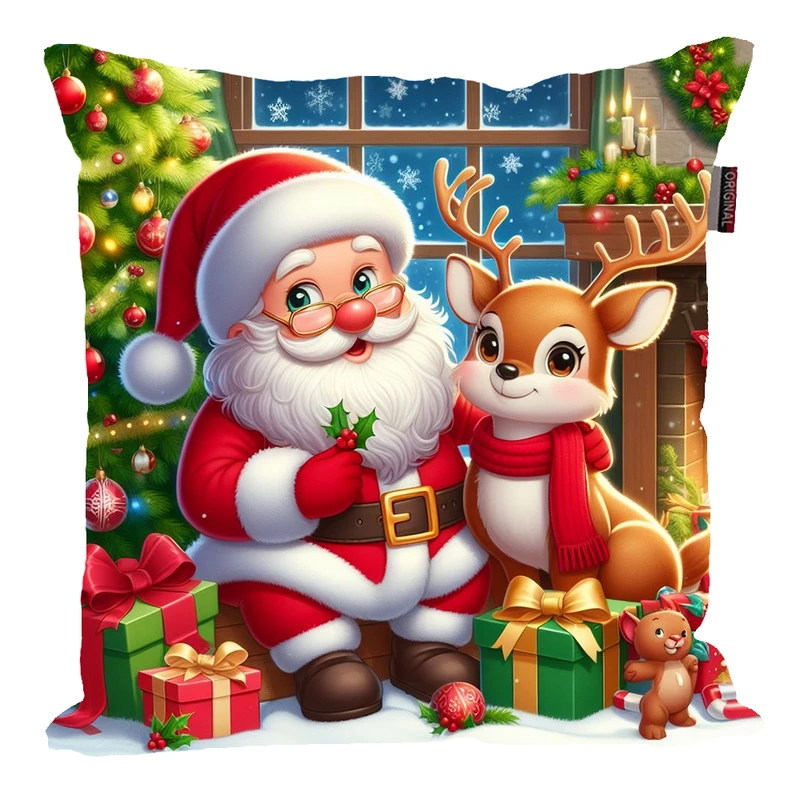 کوسن پاد آفرین مدل کریسمس طرح بابانوئل کد PK30268