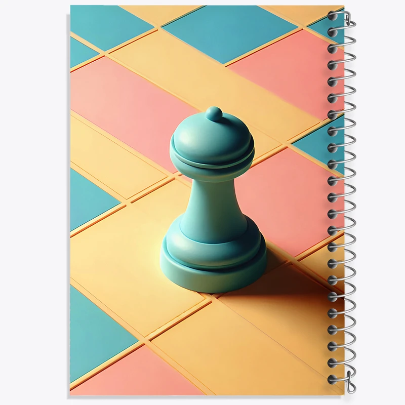 دفتر مشق 50 برگ خندالو طرح شطرنج کد F8022