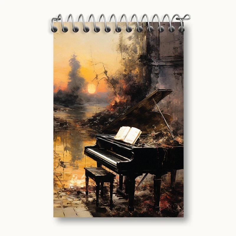 دفتر یادداشت 50 برگ خندالو مدل پیانو کد F459