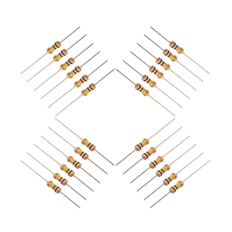 مقاومت 100کیلو اهم 1/4وات کد 100k1/4w بسته 24 عددی