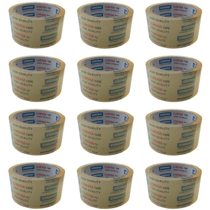 چسب پهن کرونا مدل 50mic عرض 4.8 سانتی متر بسته 12 عددی